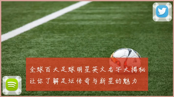 全球百大足球明星英文名字大揭秘让你了解足坛传奇与新星的魅力